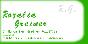 rozalia greiner business card